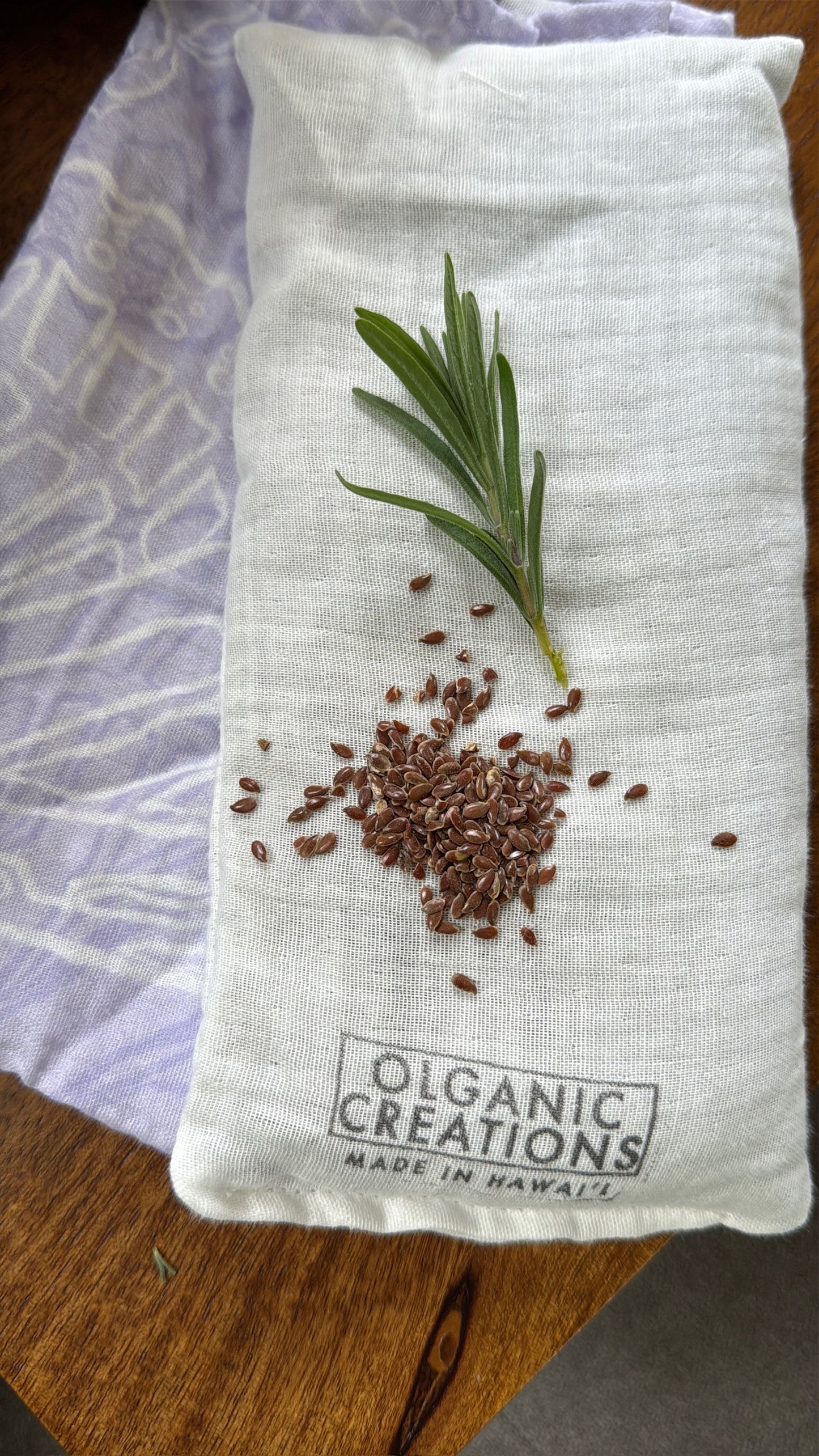 Eye Pillow w/ Organic Lavender Buds - Organic Cotton