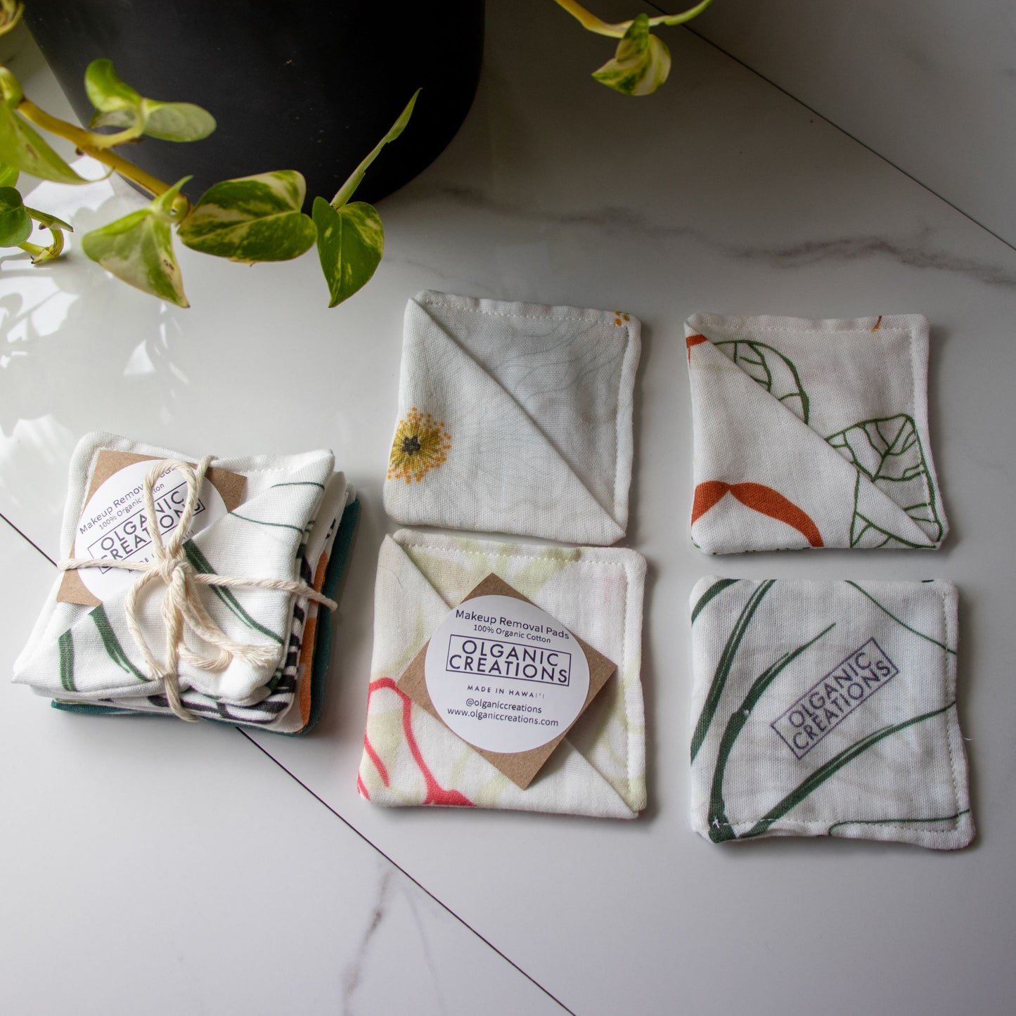 Makeup removal pads - set of 4 - Organic Cotton