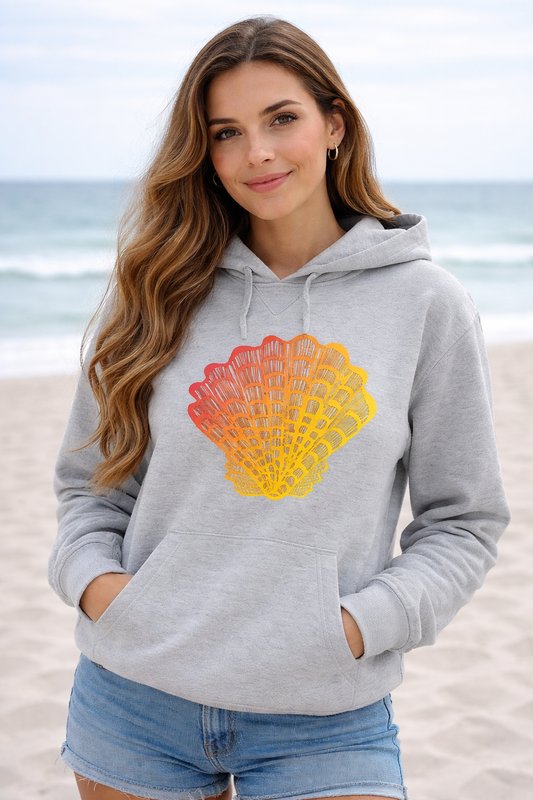 Organic French Terry Pullover Hoodie - Sunrise Shell